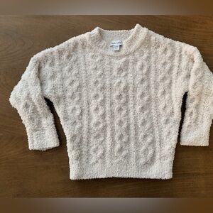Splendid Cream Cable-Knit Plush Kids Sweater
